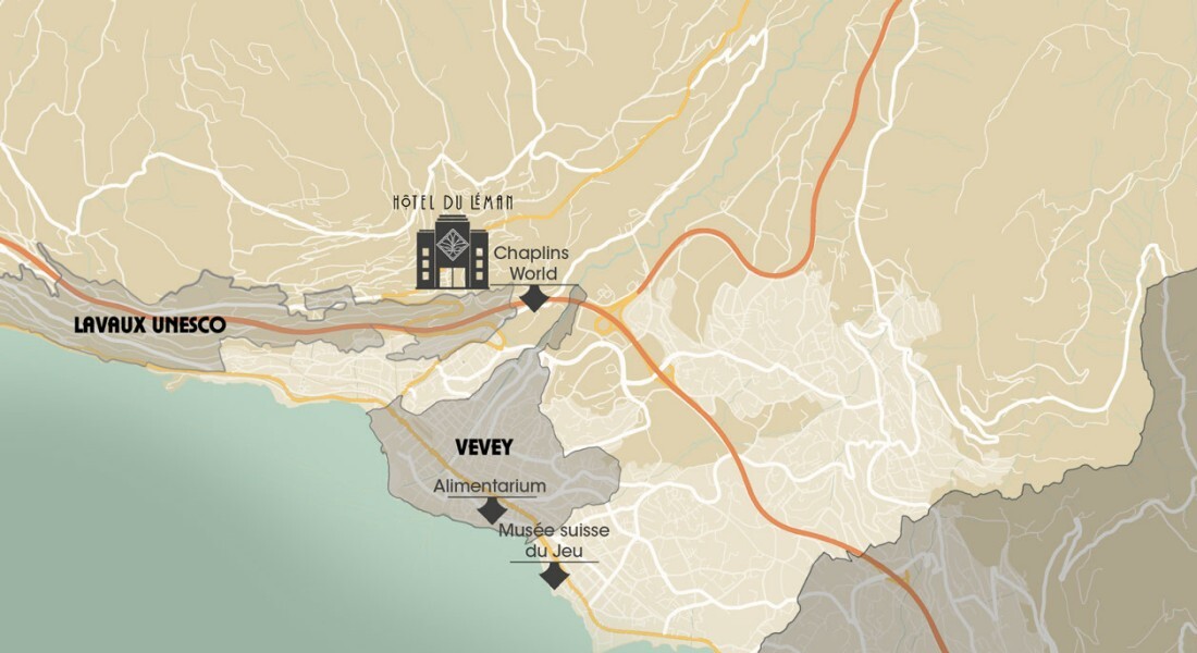 Carte - Hôtel du Léman, Jongny